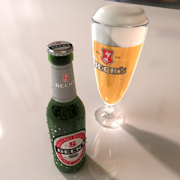 3d model of beck´s beer bottle beck - Becks beer by HoloDyne Systems