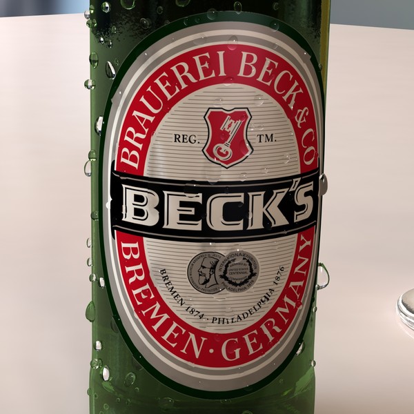 3d model of beck´s beer bottle beck - Becks beer by HoloDyne Systems