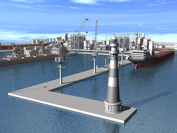 port harbour 3d model - PORT - HARBOUR... by Imagework