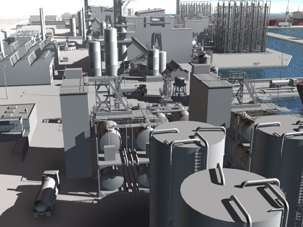 port harbour 3d model - PORT - HARBOUR... by Imagework