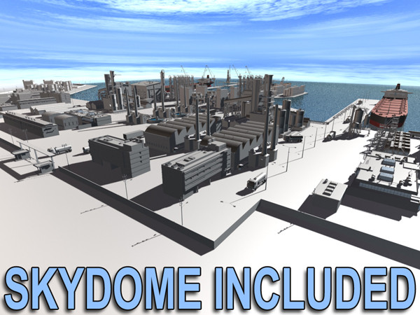 port harbour 3d model - PORT - HARBOUR... by Imagework