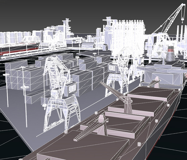 port harbour 3d model - PORT - HARBOUR... by Imagework