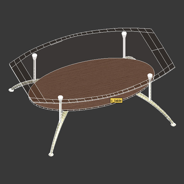 3ds furnitures coffee table chair - Three Furnitures by MingDaniel