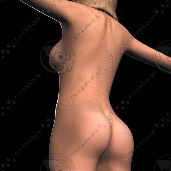 3d model young naked woman rig - Young woman rigged by pseudolongino