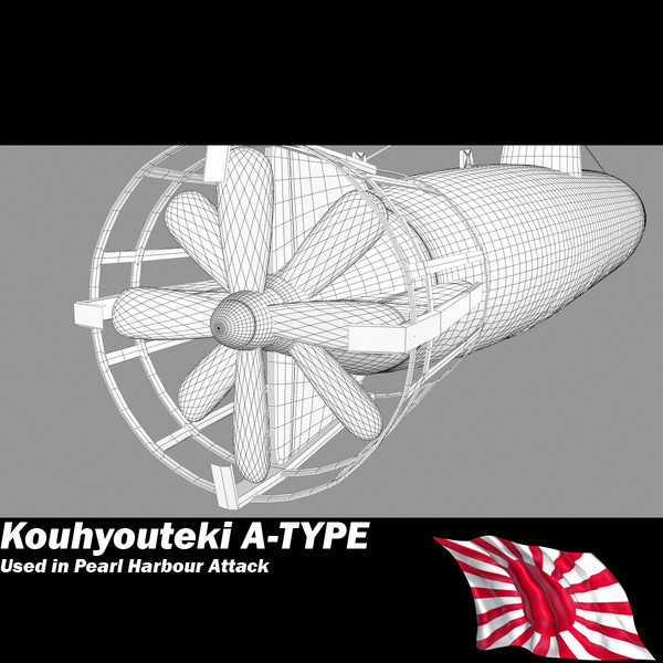 submarine surcouf french 3d model - Kouh youteki A-Type submarine by POPA_3D