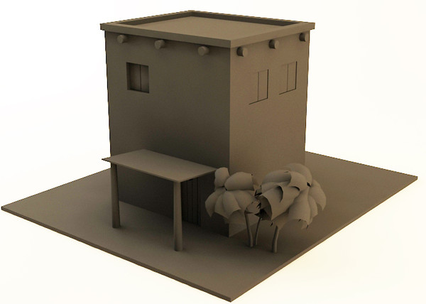 3d arab house - Arab House by luledesign
