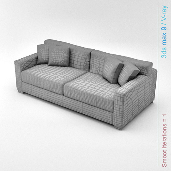 3d model modern architectural - sofa 01 by lajhar