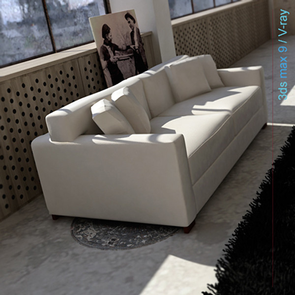 3d model modern architectural - sofa 01 by lajhar