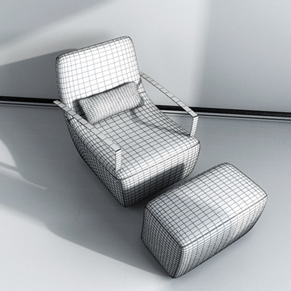 poltrone neo armchair ligne roset 3d model - Ligne Roset Poltrone Neo by RTEwork