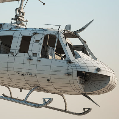 uh-1h navy 3d lwo - uh-1h us navy by OODINDD