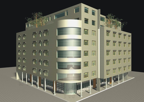 3d hotel building model - Hotel by studiorender