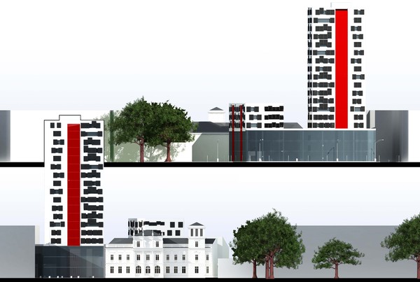 residential office buildings 3ds - Office and residential by studiorender