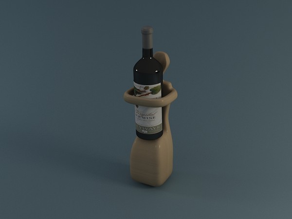 3d model wine - wine_biblo by erkin harmanli