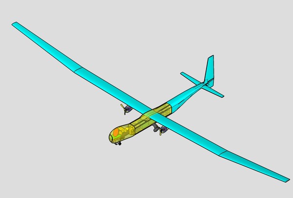 3d aurora uav long endurance model - Aurora Orion Long Endurance UAV Assembly Model Update by RodgerSaintJohn