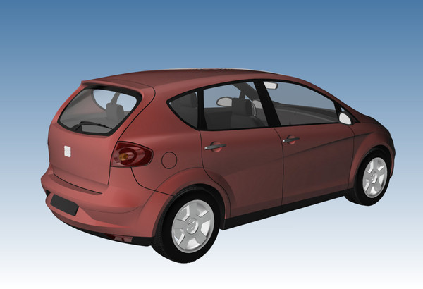 seat altea 3d model - Seat Altea by DreiDe