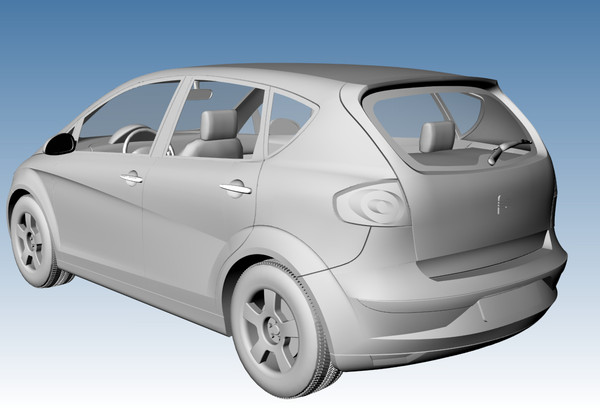 seat altea 3d model - Seat Altea by DreiDe