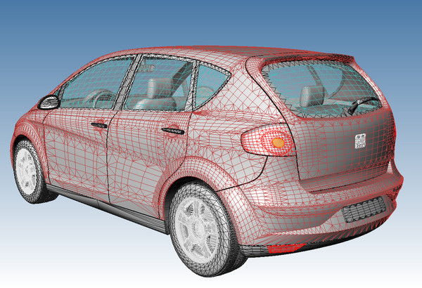 seat altea 3d model - Seat Altea by DreiDe