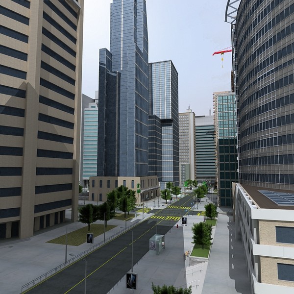 c4d city buildings - Detroit city (updated) by Imagework