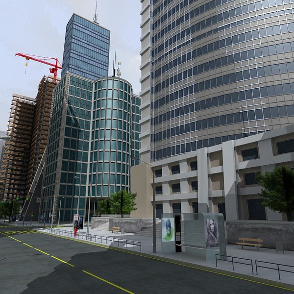 c4d city buildings - Detroit city (updated) by Imagework
