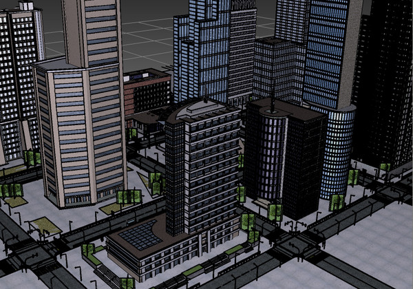 c4d city buildings - Detroit city (updated) by Imagework
