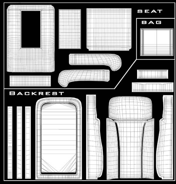 3ds max seat economy - economy-seat by polygonista
