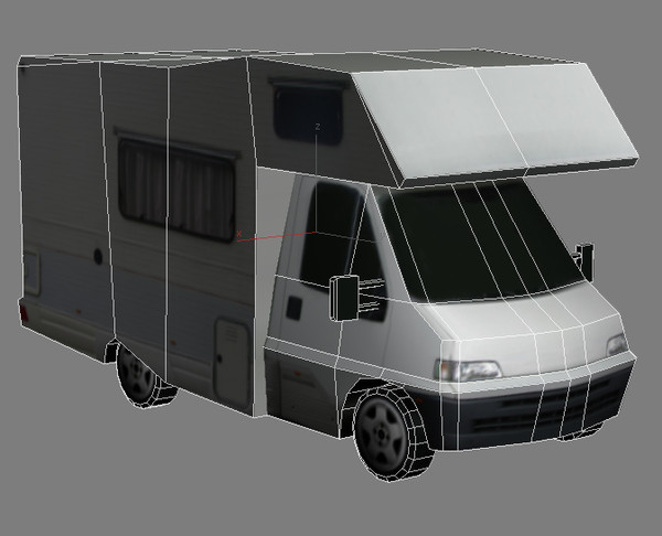 3d fiat ducato recreational vehicle - Fiat Ducato Recreational Vehicle (lowpoly) by mk2design