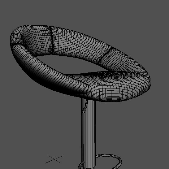 leather bar chair 3d obj - bar chair by HaNky154