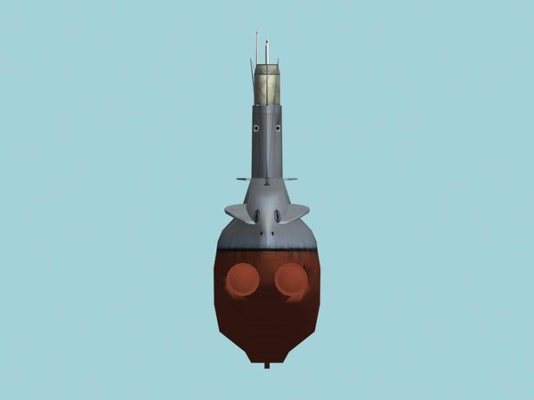 3d german coastal submarine - S.M. UB 4 german coastal submarine by FangioDesign