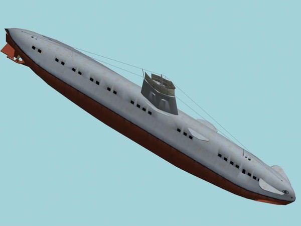 3d german coastal submarine - S.M. UB 4 german coastal submarine by FangioDesign