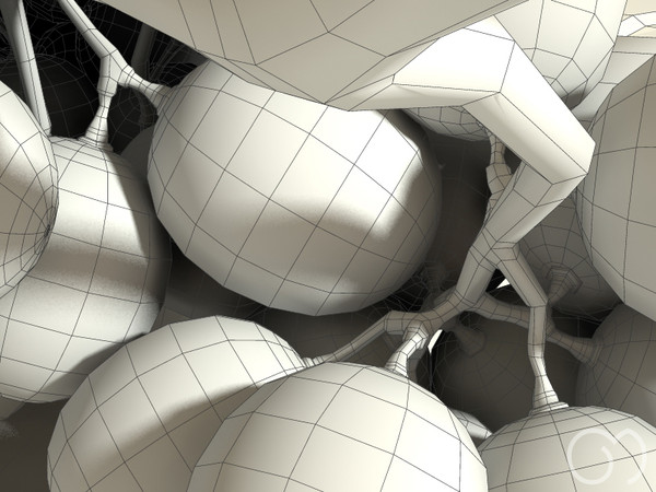 3d model photorealistic white grape - Grape White by goodmesh