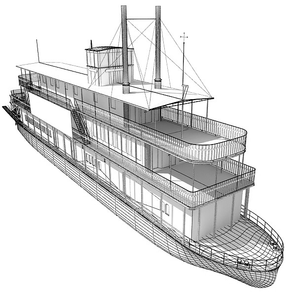 3d steam boat - Steam Boat by Gandoza