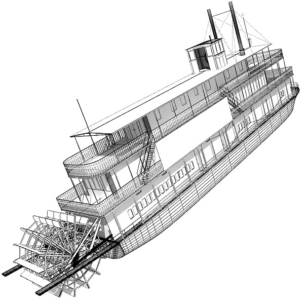3d steam boat - Steam Boat by Gandoza