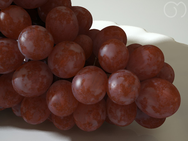 3d model photorealistic red grape - Grape Red by goodmesh