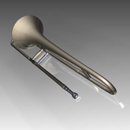 trombone 3d obj - Trombone by mostlysquare