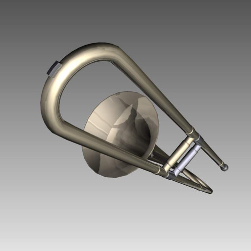 trombone 3d obj - Trombone by mostlysquare