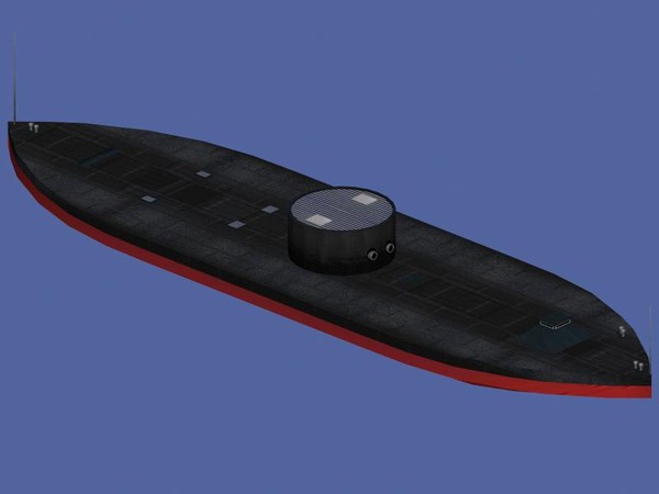 3d model uss monitor css virginia - USS Monitor CSS Virginia by FangioDesign