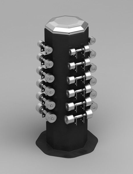 dumbell rack 3d max - Dumbell Rack by dentonvanzan