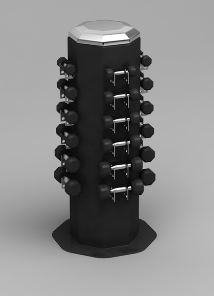3d model of dumbell rack - Dumbell Rack by dentonvanzan