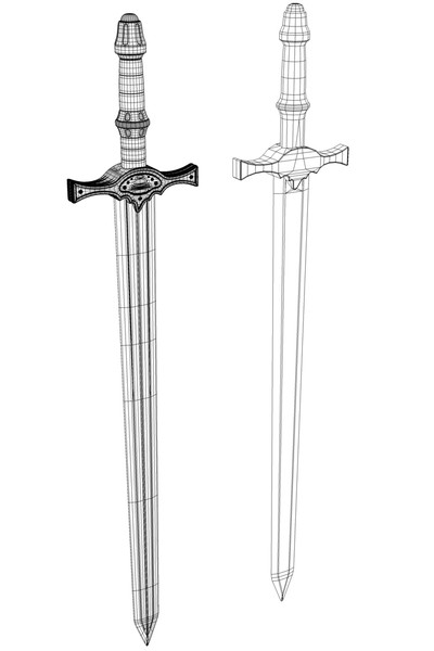 3d sword templar - Templar Sword by tuann123