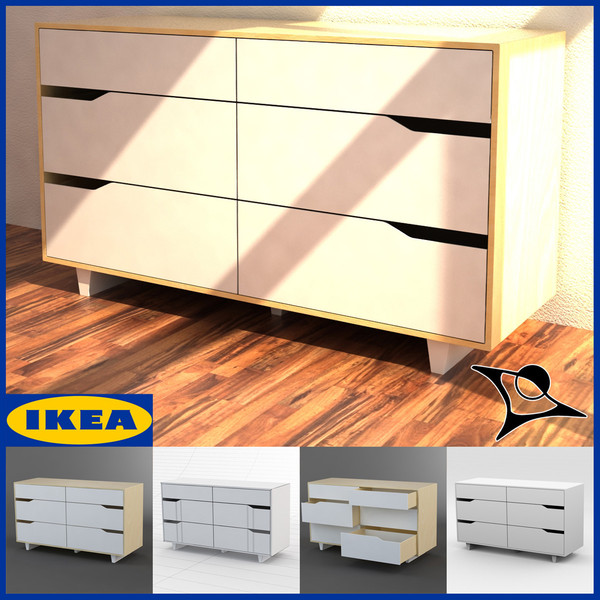 3d commode ikea mandal - Ikea Mandal 2x3 by MilosJakubec