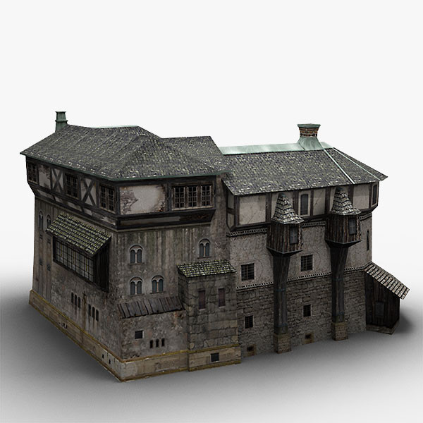 old medieval house 3d model - old Medieval House... by bemola