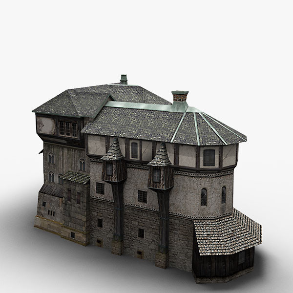 old medieval house 3d model - old Medieval House... by bemola