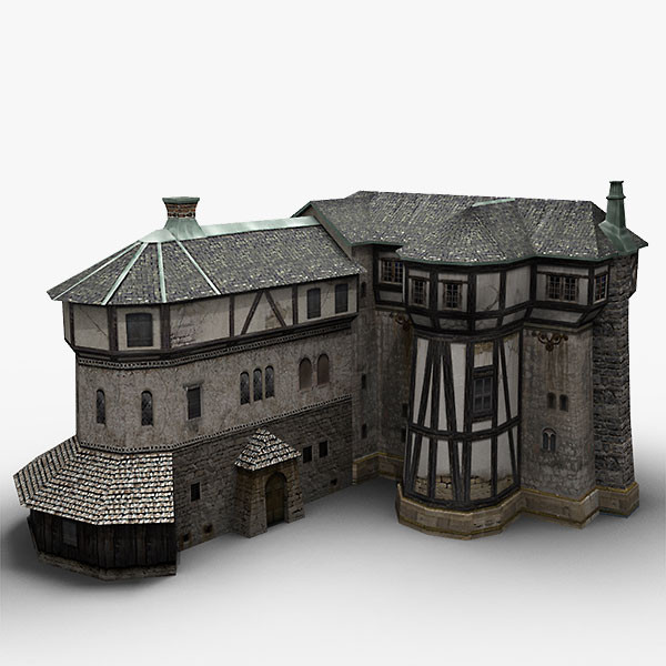 old medieval house 3d model - old Medieval House... by bemola