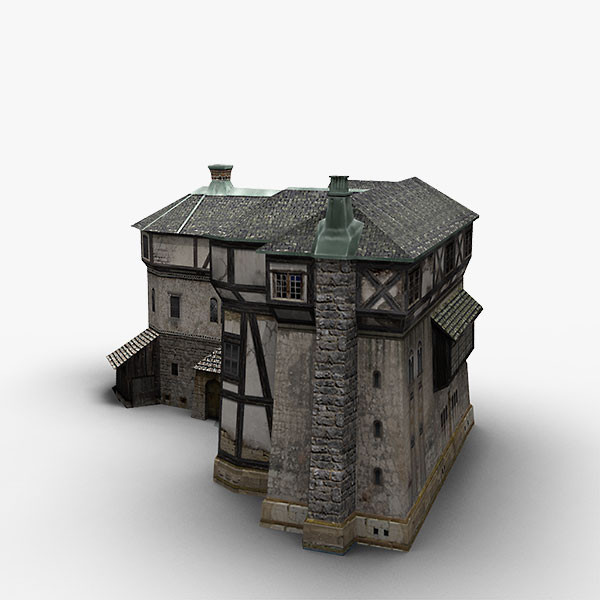 old medieval house 3d model - old Medieval House... by bemola