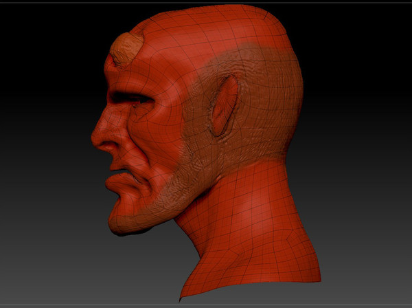 3d model hellboy polypainted zbrush - HellGuy by KeremGogus
