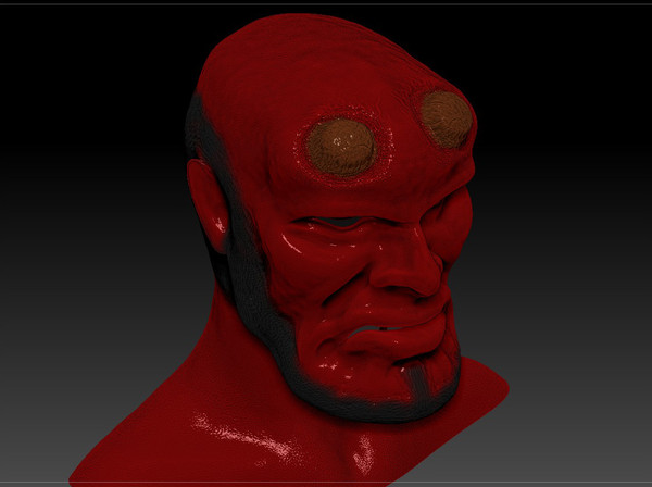 3d model hellboy polypainted zbrush - HellGuy by KeremGogus
