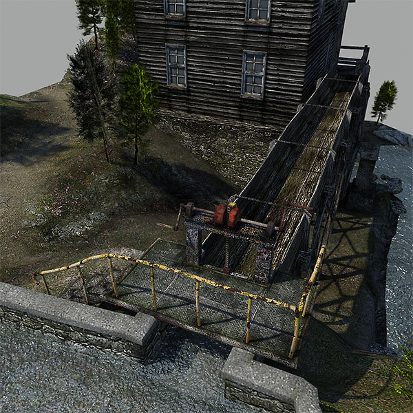 watermill scene 3d model - Watermill Scene... by bemola