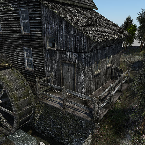 watermill scene 3d model - Watermill Scene... by bemola