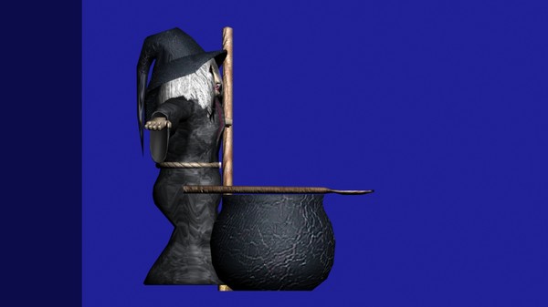 max witch broom cauldron - witch and cauldron by gamewarden01