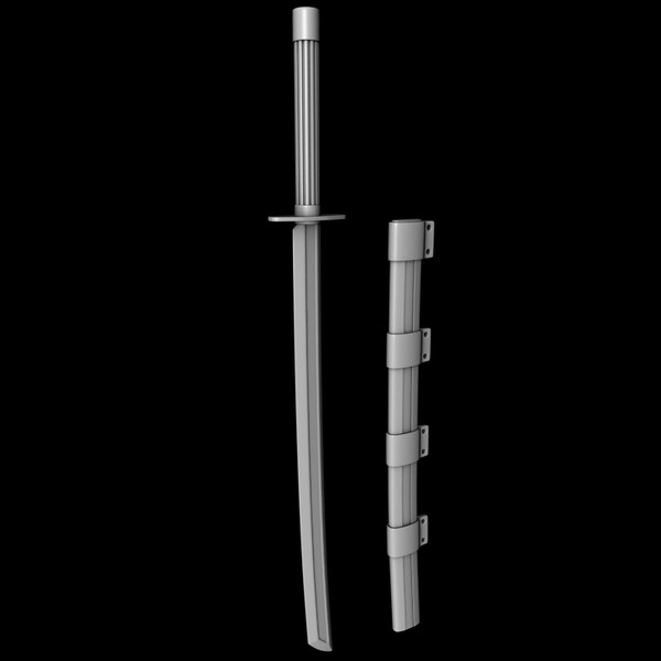 cyborg katana sword obj - Cyborg Katana Sword by tuann123